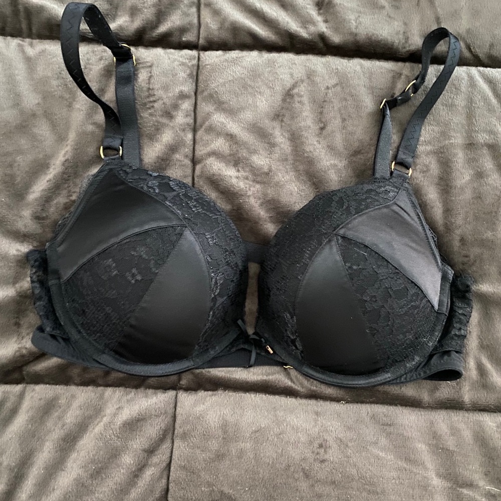 Victoria’s Secret Satin and Lace Black Bra - 34D